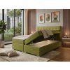 Boxspring s úložným prostorem v zelené barvě