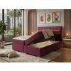 Boxspring s úložným prostorem Silver - fialová