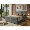 Manželská postel boxspring v šedé barvě