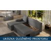 Rohová rozkládací sedačka Gino úložný prostor