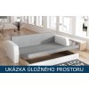 Rozkládací pohovka Ina - ukázka úložného prostoru