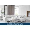 Rozkládací sedací souprava do L - Noble - rozklad