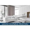 Rozkládací sedací souprava do L - Noble - úložný prostor