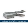 Rohová sedací souprava do U - Lacante - úložný prostor