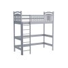Postel horní spaní Anita v šedém provedení – čelní pohled se žebříkem vpravo