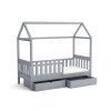 Postel domeček Marcela – světle šedá varianta konstrukce