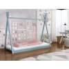 Postel Ola tipi – modrá varianta se světle růžovým lůžkem