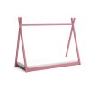 Dětská postel Ola – růžový rám ve tvaru domku tipi