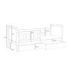 Technický nákres dětské postele Neo s uvedenými rozměry