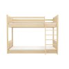 Dětská postel Alvin – čelní pohled na patrové lůžko z masivu borovice