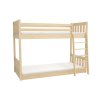 Patrová postel Alvin přírodní – dřevěné lůžko s laťkovými rošty a zábranami