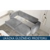 Pohovka Dalia - úložný prostor