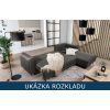 Rozkládací sedací souprava Dalia - rozklad