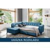 Rohová rozkládací sedačka Lanvin - rozklad