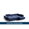 Rozkládací rohová sedací souprava Isabella Monolith 77 modrá lůžko 125×193