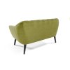 Zelená sametová dvojsedačka s černými nožkami Victoria Velutto 09 – zadní strana