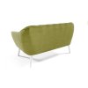 Zelená dvojsedačka s bílými nožkami Victoria Velutto 09 – zadní strana