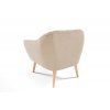 Zadní strana křesla Victoria Velutto 02 béžový samet s přírodními bukovými nožkami