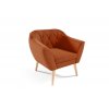 Sametové křeslo Victoria Velutto 33 oranžová s nožičkami přírodní buk