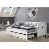 Rozkládací postel - bílá