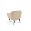 Křeslo Venus Velutto 02 béžový samet – zadní strana, černé nožky
