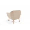Béžové křeslo Venus Velutto 02 – zadní strana, nožky přírodní buk