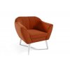 Křeslo Venus Velutto 33 oranžové s bílými nožičkami