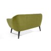 Dvojsedačka Venus Velutto 09 zelená sametová zadní strana černé nožičky
