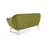 Dvojsedačka Venus Velutto 09 zelená sametová zadní strana bílé nožičky