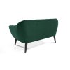Zelená dvojsedačka Venus Velutto 10 s černými nožičkami