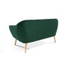 Zadní strana dvojsedačky Venus Velutto 10 zelená, nožičky přírodní buk