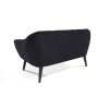 Dvojsedačka Venus Velutto 20 černá – čalouněná zadní strana, černé nohy