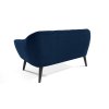 Sametová modrá dvojsedačka Venus Velutto 25 – čalouněná záda, černé nožky