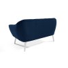 Pohovka Venus Velutto 25 modrá – čalouněná záda, bílé nožky