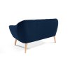 Dvojsedačka Venus Velutto 25 modrá – čalouněná záda, přírodní nožky