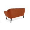 Dvojsedačka Venus Velutto 33 oranžová – zadní strana, černé nožičky