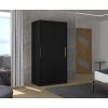 Šatní skříň s posuvnými dveřmi Collin - 100 cm - černá