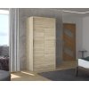 Šatní skříň s posuvnými dveřmi Collin - 100 cm -Sonoma