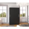 Šatní skříň s posuvnými dveřmi Collin - 120 cm - černá