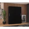 Šatní skříň s posuvnými dveřmi Collin - 150 cm - černá