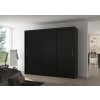 Šatní skříň s posuvnými dveřmi Antos - 250 cm - černá