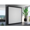 Šatní skříň s posuvnými dveřmi Terecia - 200 cm - bílá/černá