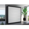 Šatní skříň s posuvnými dveřmi Spectra - 200 cm - černá/bílá
