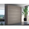 Šatní skříň s posuvnými dveřmi Spectra - 200 cm - Kašmír