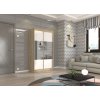 Šatní skříň s posuvnými dveřmi Tamos - 120 cm sonoma + bílý lacobel