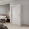 Šatní skříň s posuvnými dveřmi Karien - 100 cm - bílá