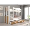 Patrová postel Arta - 80x180 cm bílá/artisan