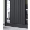Černá šatní skříň se zrcadlem a s posuvnými dveřmi Prescco - 120 cm