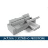 Sedačka do L s úložným prostorem pod lenoškou Adina