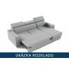 Rozkládací rohová sedačka Adina Monolith 85 – lůžko na spaní